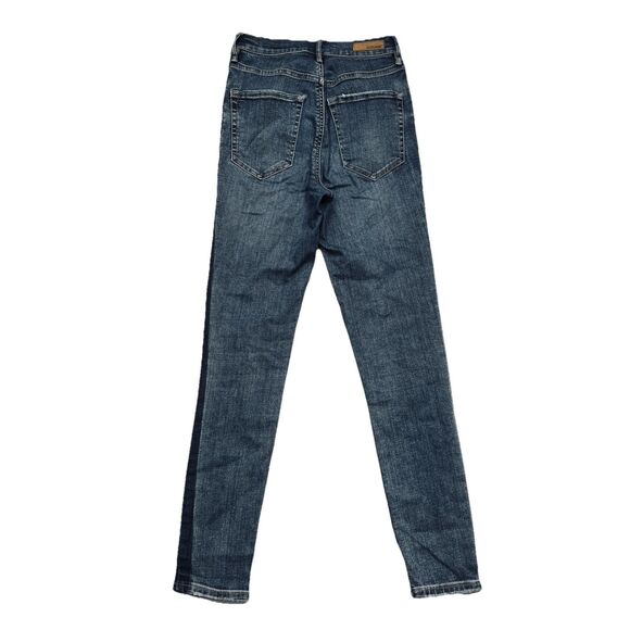 Garage Ultra High Rise Skinny Jeans 1 (24x27) Blue Stretch Denim Juniors - Picture 3 of 9